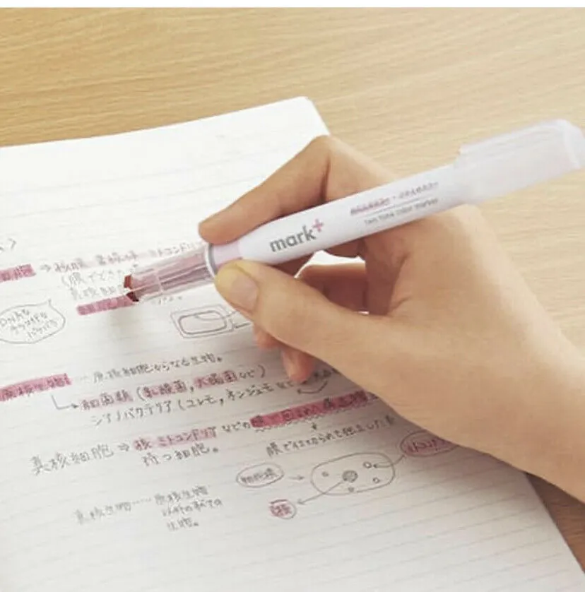 Kokuyo Mark  Dual Tone Highlighter - 5 Color Set