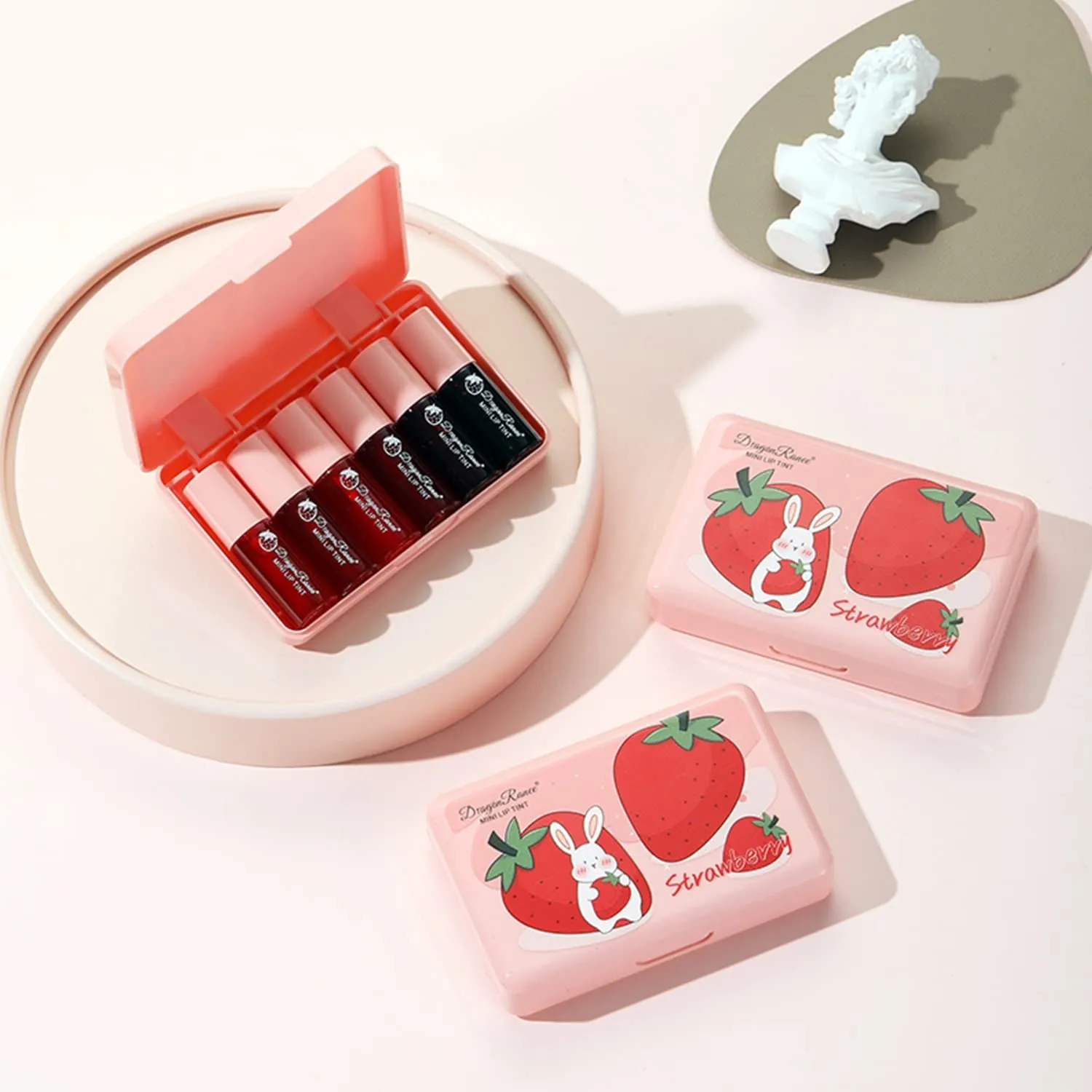 Korean Multi-Use Lip & Cheek Tint Set - 6 Vibrant, Moisturizing, Long-Lasting Colors