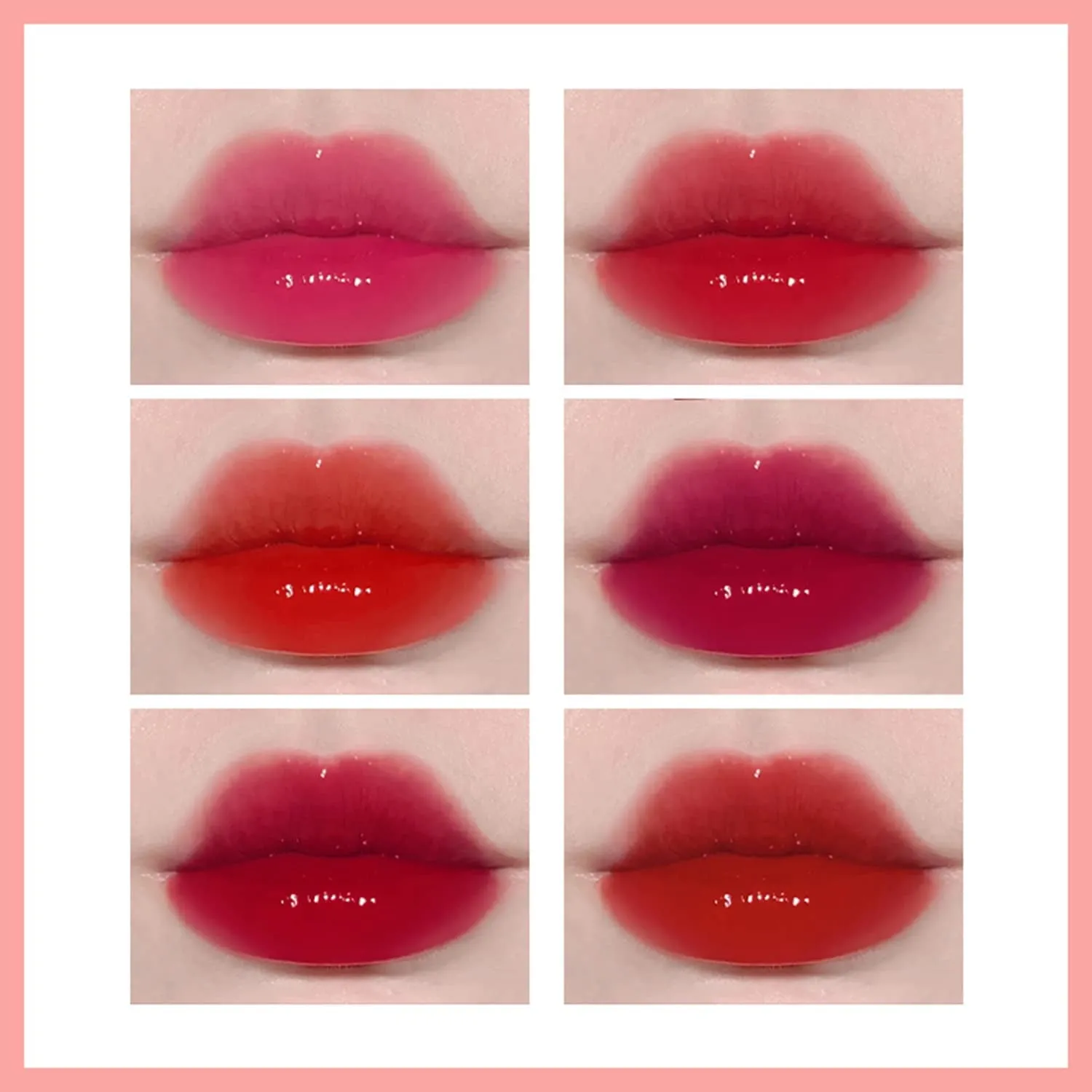 Korean Multi-Use Lip & Cheek Tint Set - 6 Vibrant, Moisturizing, Long-Lasting Colors