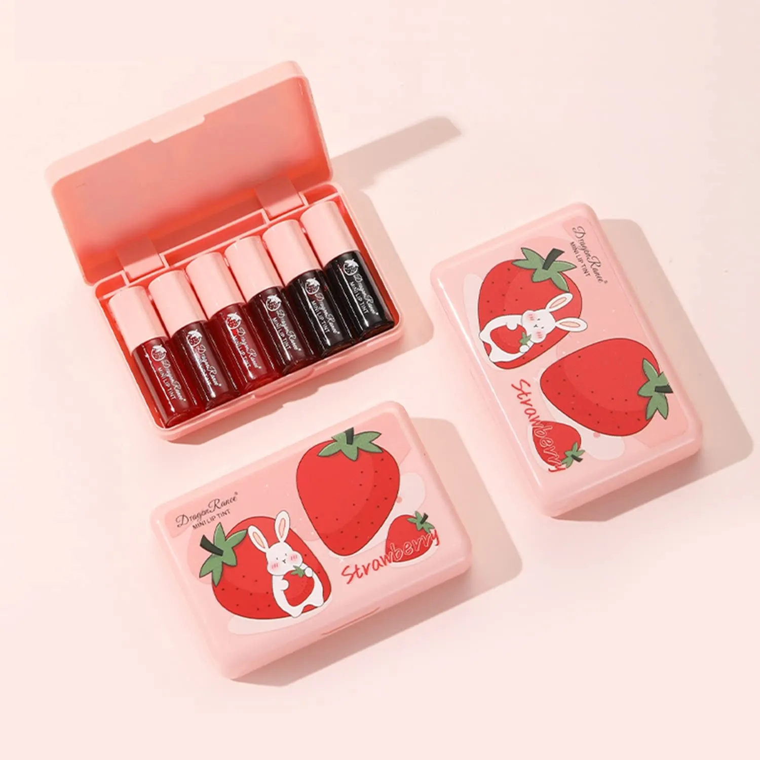 Korean Multi-Use Lip & Cheek Tint Set - 6 Vibrant, Moisturizing, Long-Lasting Colors
