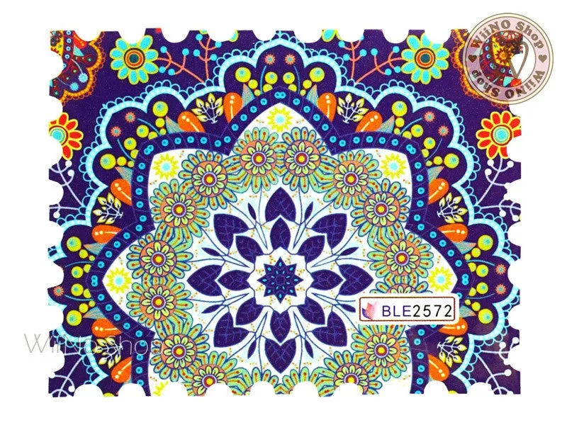 Moroccan Pattern Water Slide Nail Art Decals - 1pc (BLE2572)