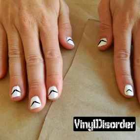 Mustache Finger Nail Art Vinyl Decal Sticker KC008