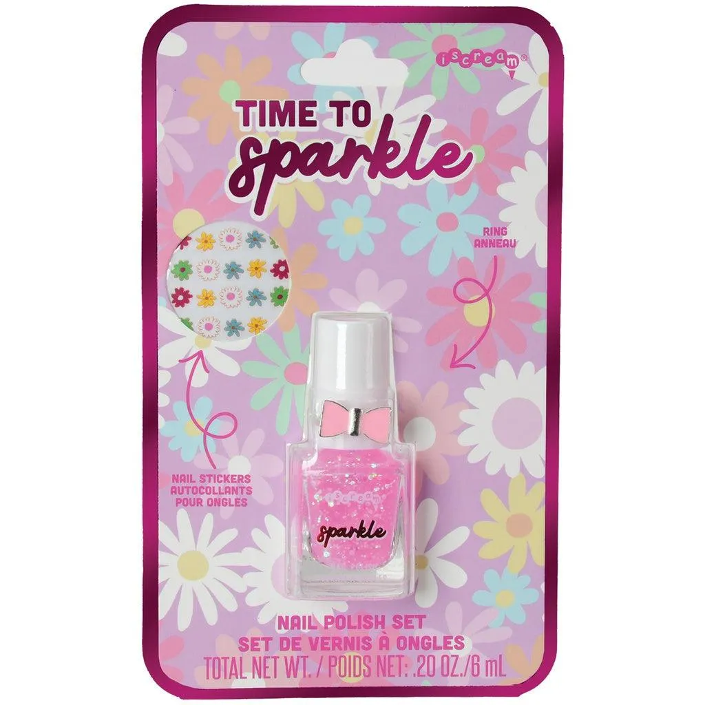 Nail Polish | Time to Sparkle Nail Polish & Ring Set | IScream