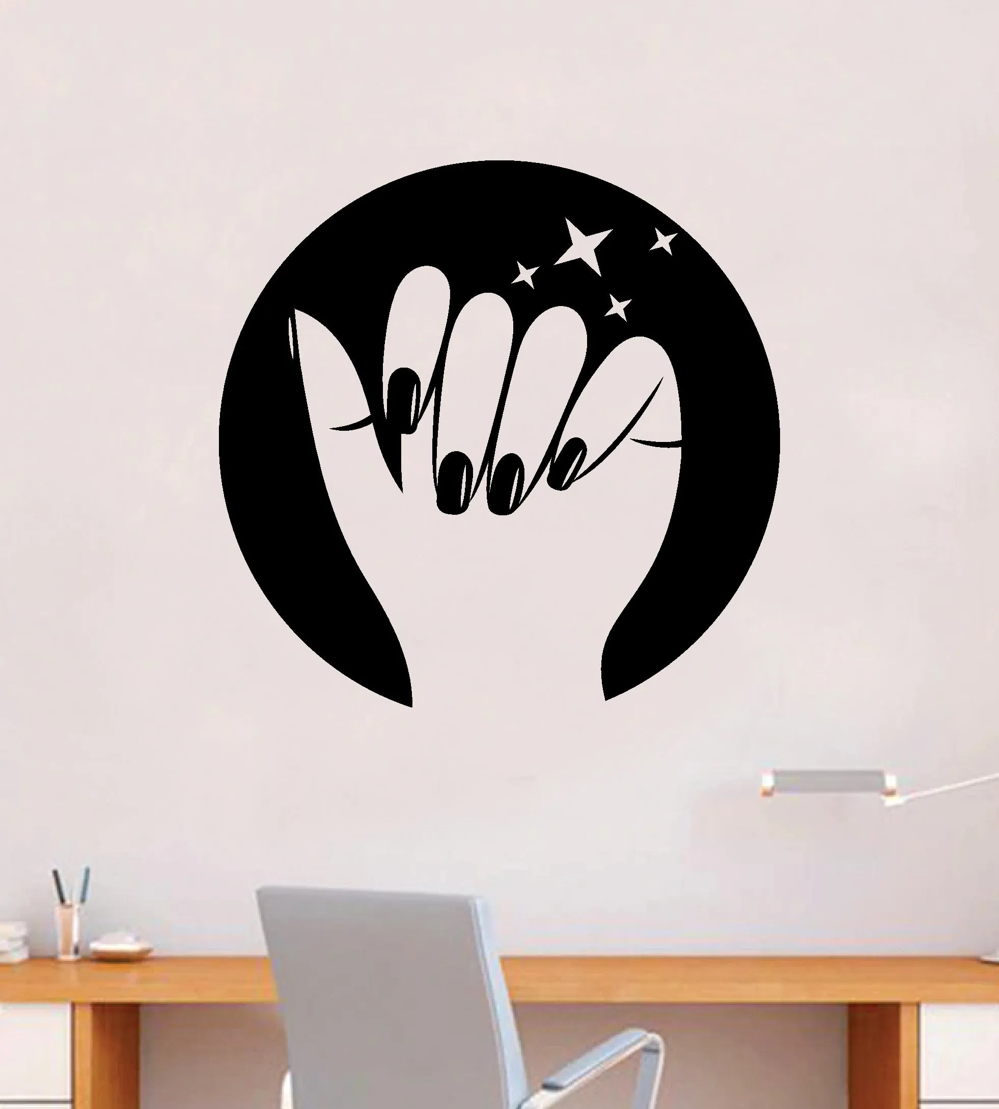 Nail Polish V2 Wall Decal Sticker Vinyl Home Decor Bedroom Art Makeup Cosmetics Lashes Brows Vanity Women Girls Manicure Pedicure Studio