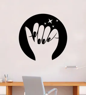 Nail Polish V2 Wall Decal Sticker Vinyl Home Decor Bedroom Art Makeup Cosmetics Lashes Brows Vanity Women Girls Manicure Pedicure Studio