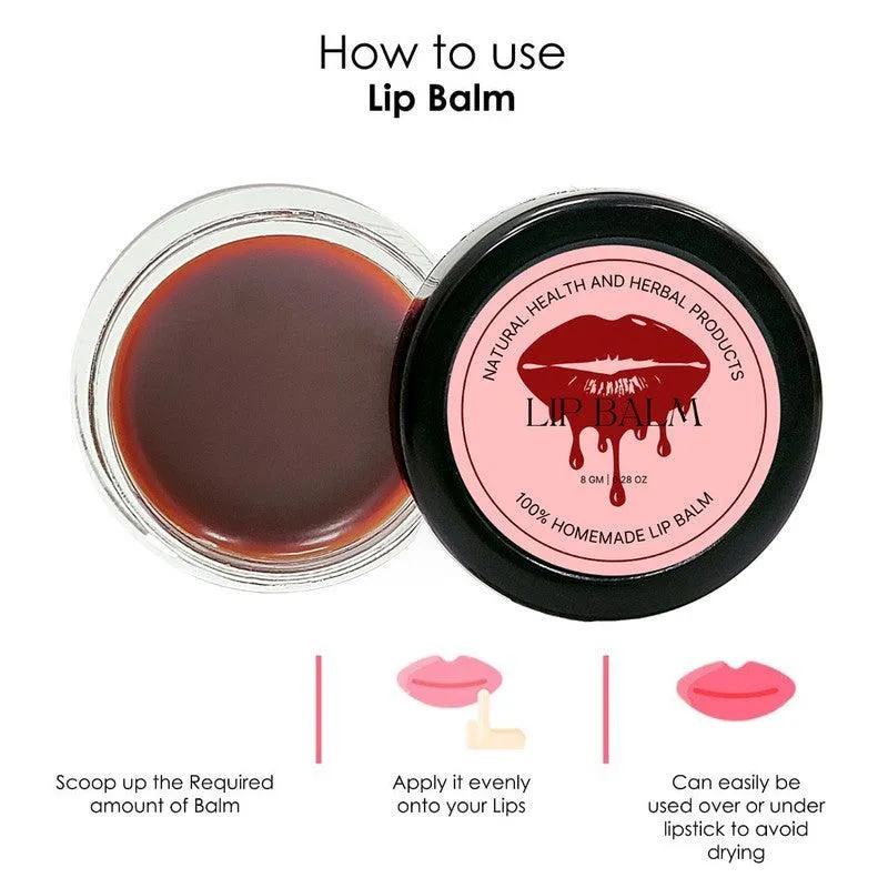 Natural Health and Herbal products Exotic Strawberry Quench Lip Balm: Taste the Tropics on Your Lips Moisturization 12 Hrs Miniaturization, Long Lasting, Romantic, Kissable, Smooth Enriched, Care- 8g