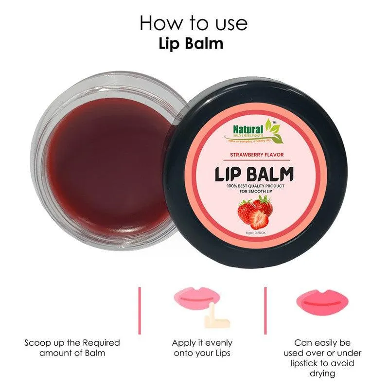 Natural Health and Herbal products Maroon Tinted Splash Strawberry Lip Balm: Hydrate and Beautify Your Bright Lips 12 Hrs Miniaturization, Long Lasting, Romantic, Kissable, Smooth Enriched, Care- 8g