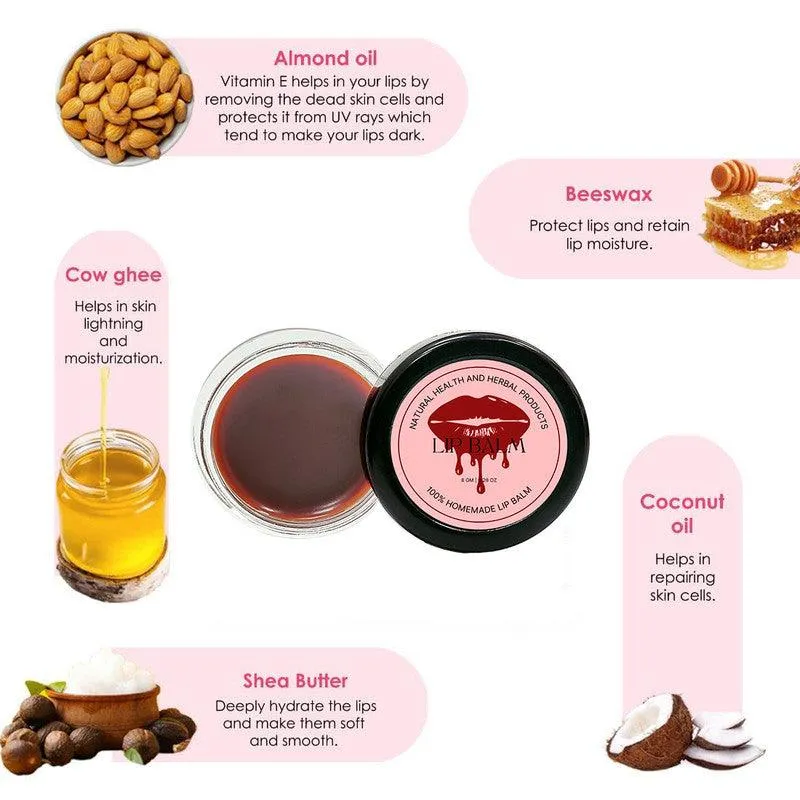 Natural Health and Herbal products Strawberry Kisses Lip Saver: Smooth, Soft, and Irresistible Bright lips 12 Hours 12 Hrs Miniaturization, Long Lasting, Romantic, Kissable, Smooth Enriched, Care- 8g