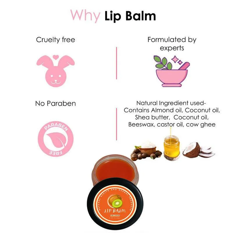 Natural Health and Herbal products Tropical Kiwi Bliss Lip Balm - Moisturize and Refresh - Bright Lips long lasting 12 Hrs Miniaturization, Long Lasting, Romantic, Kissable, Smooth Enriched, Care- 8g
