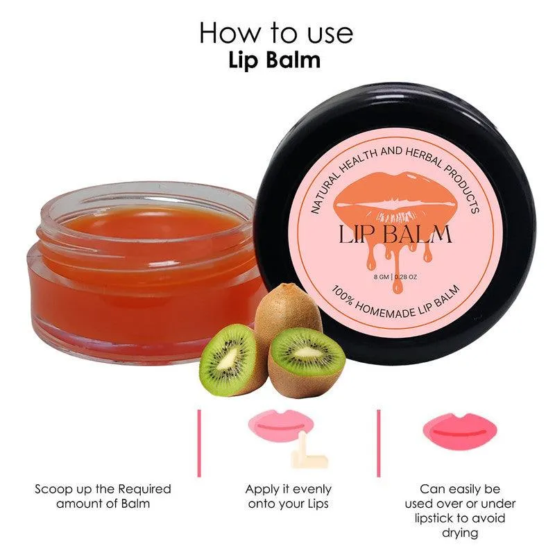 Natural Health and Herbal products Zesty Kiwi Splash Lip Revival: A Treat for Your Orange Bright Lips 12 Hrs Miniaturization, Long Lasting, Romantic, Kissable, Smooth Enriched, Lip Care- 8g