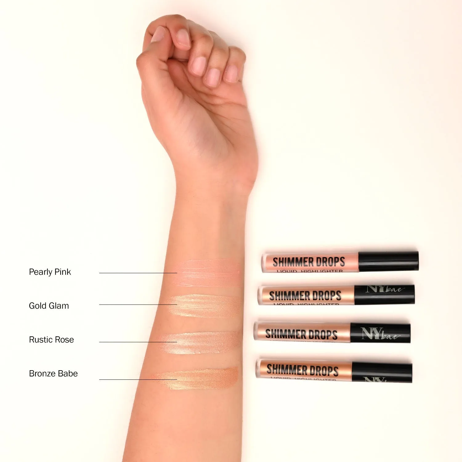NY Bae Shimmer Drops Liquid Highlighter - Rustic Rose 02 (3 ml)