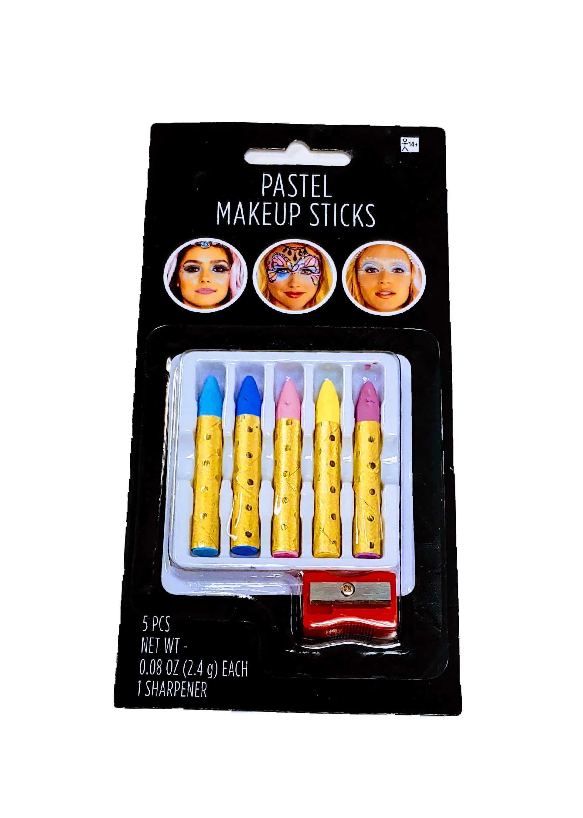 Pastel Makeup Sticks W/Sharpener | 6pcs