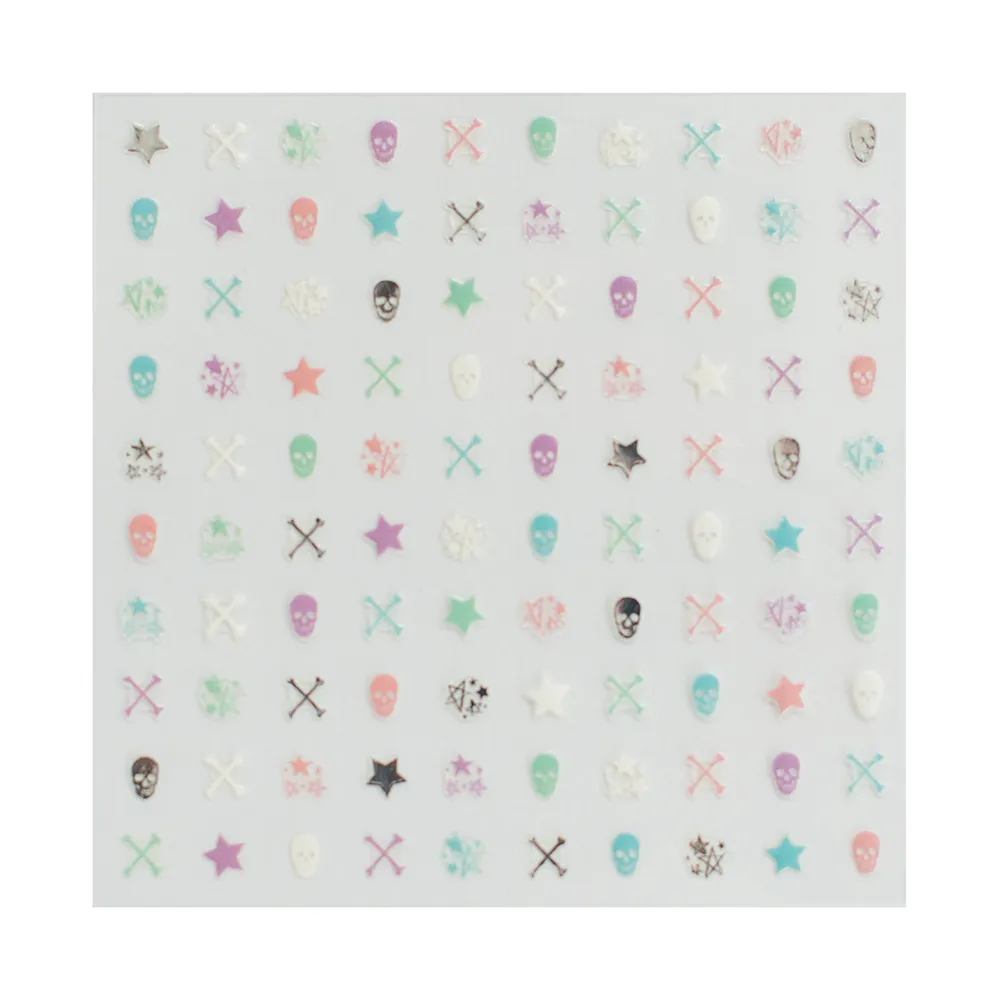 Pastel Skull Nail Stickers