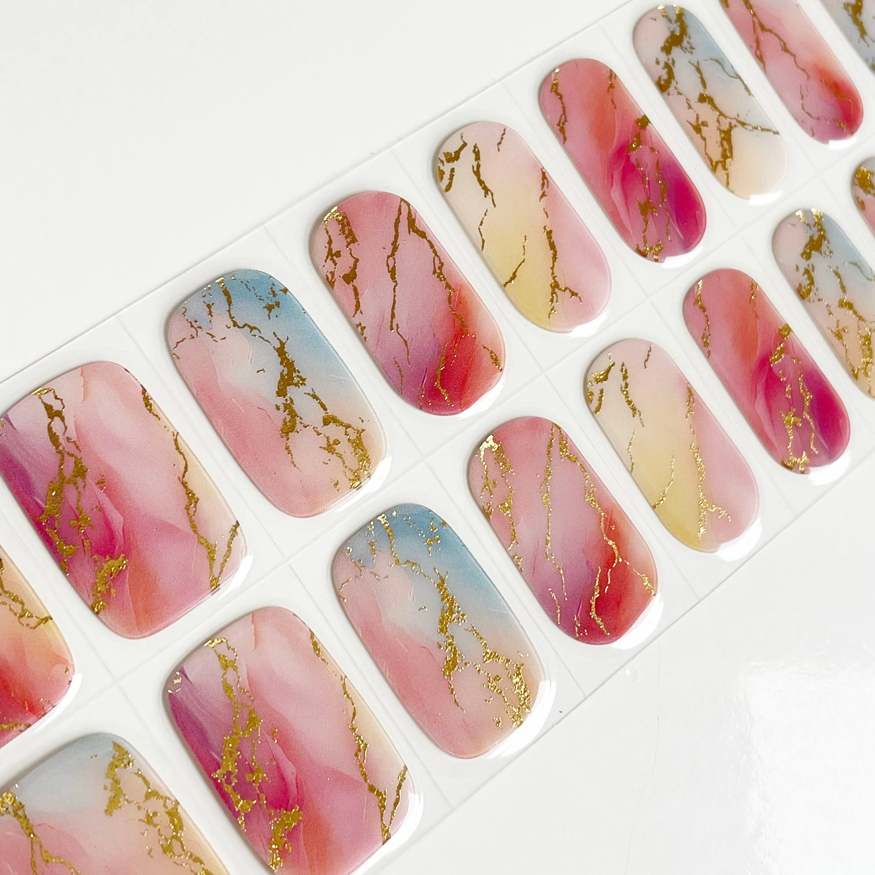PREORDER 7/2 DISPATCH Calacatta | Super Jellies DIY Hard Semi Cured Gel Nail Wraps