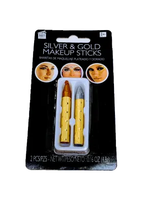 Silver & Gold Makeup Sticks | 2pcs
