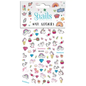 SNAILS Unicorn Rainbow Nail Stickers