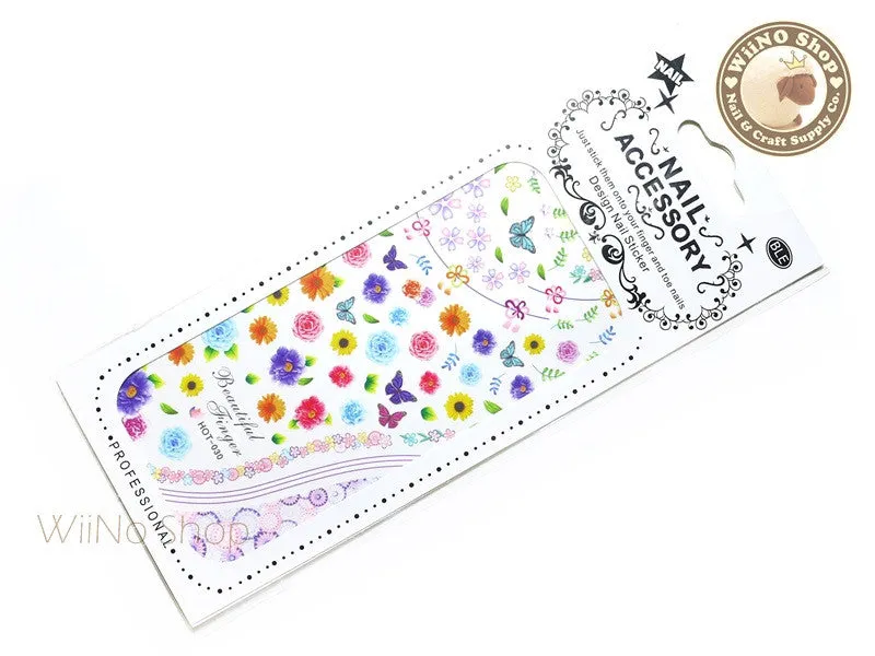 Spring Flower Water Slide Nail Art Decals - 1pc (HOT-030)
