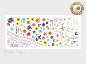 Spring Flower Water Slide Nail Art Decals - 1pc (HOT-030)