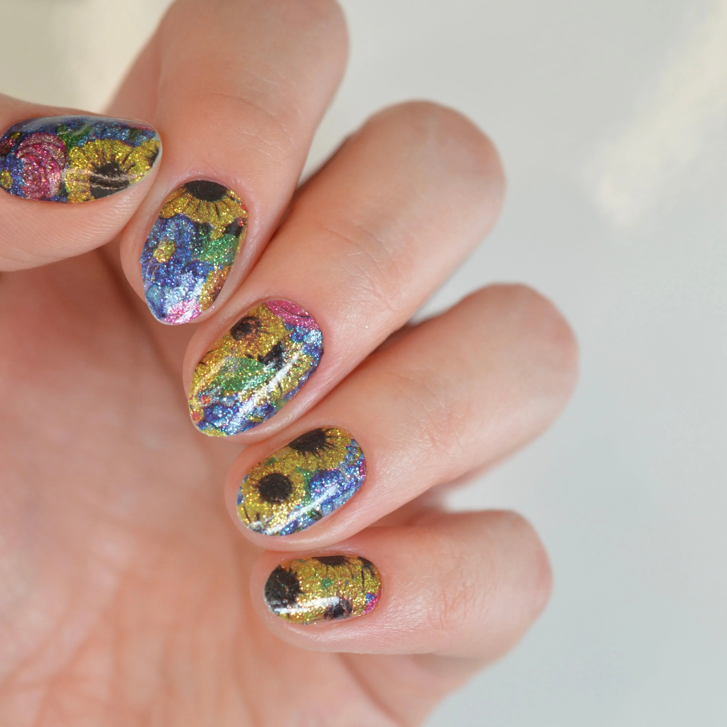 Sunflower Field | Glitter Nail Polish Wrap