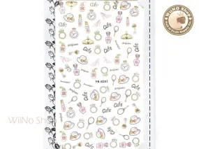Sweet Girl Water Slide Nail Art Decals - 1pc (YB-K031)
