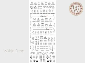 Symbol Water Slide Nail Art Decals - 1 pc (DS-306)