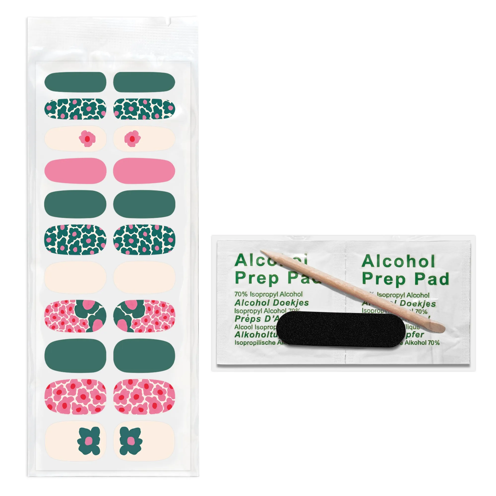 Tipsy Flowers Mani Nail Wrap Kit