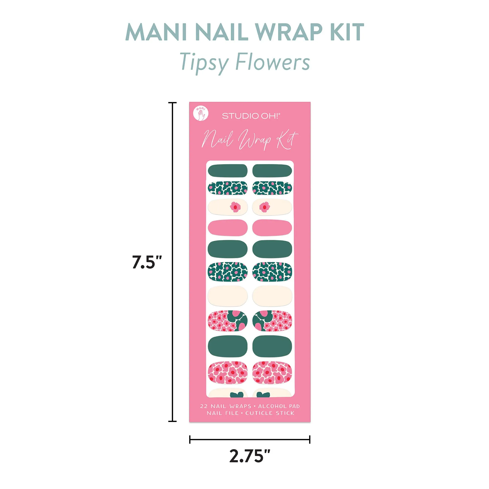 Tipsy Flowers Mani Nail Wrap Kit