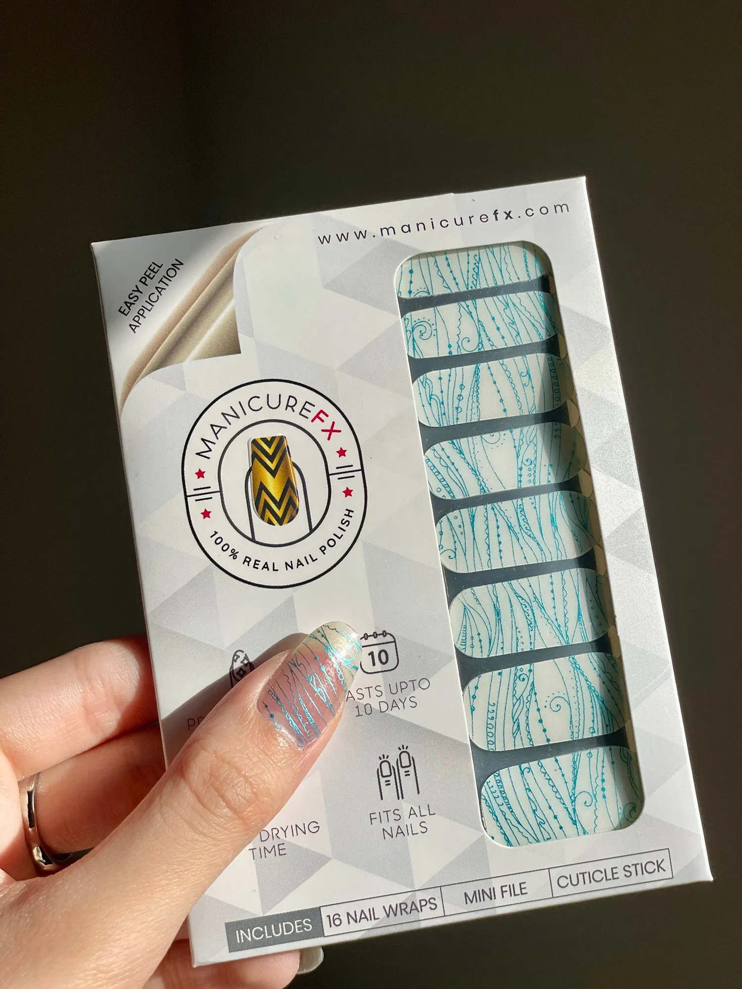 Turquoise Twirls - Nail Wraps (Standard)