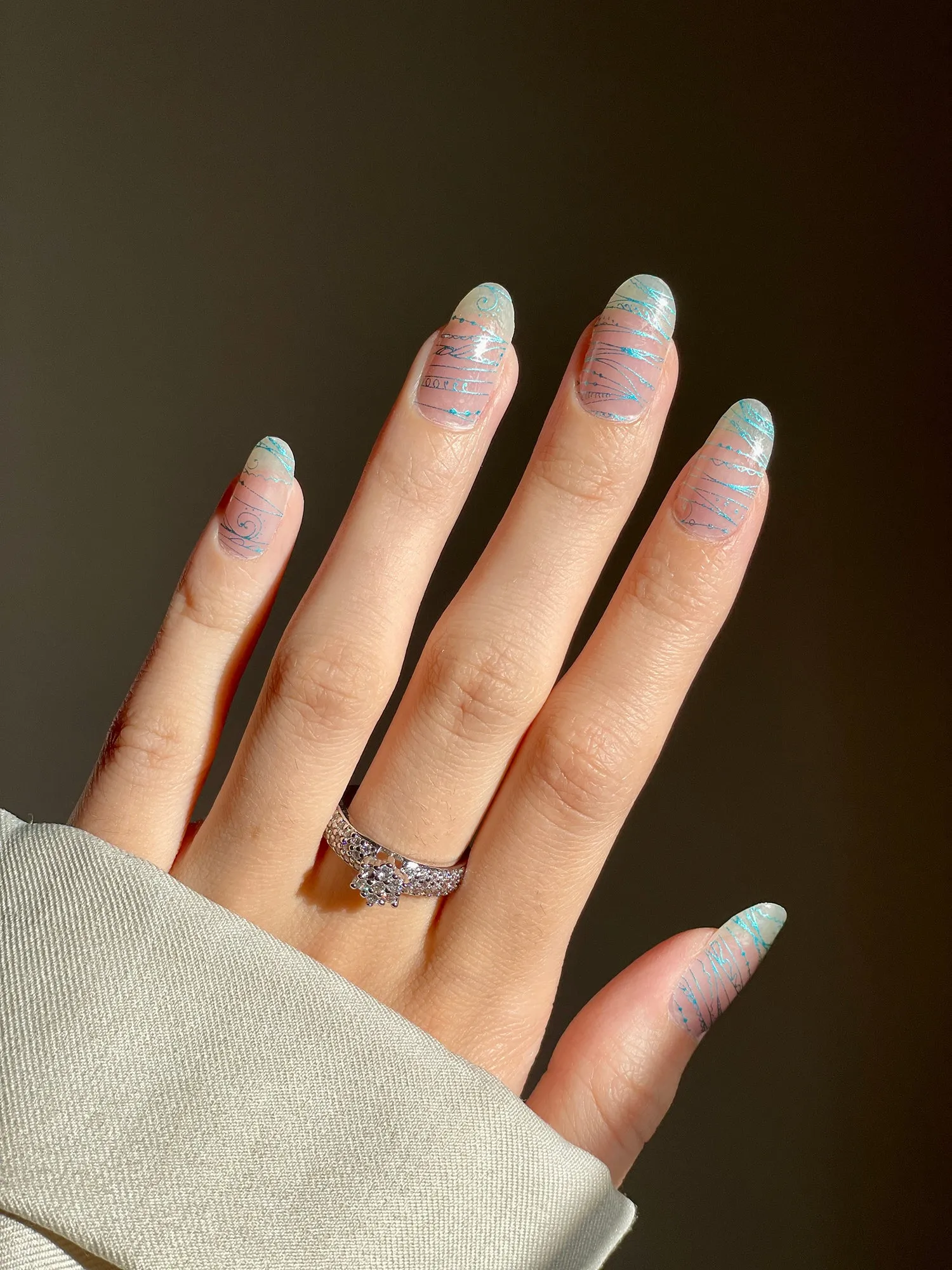 Turquoise Twirls - Nail Wraps (Standard)