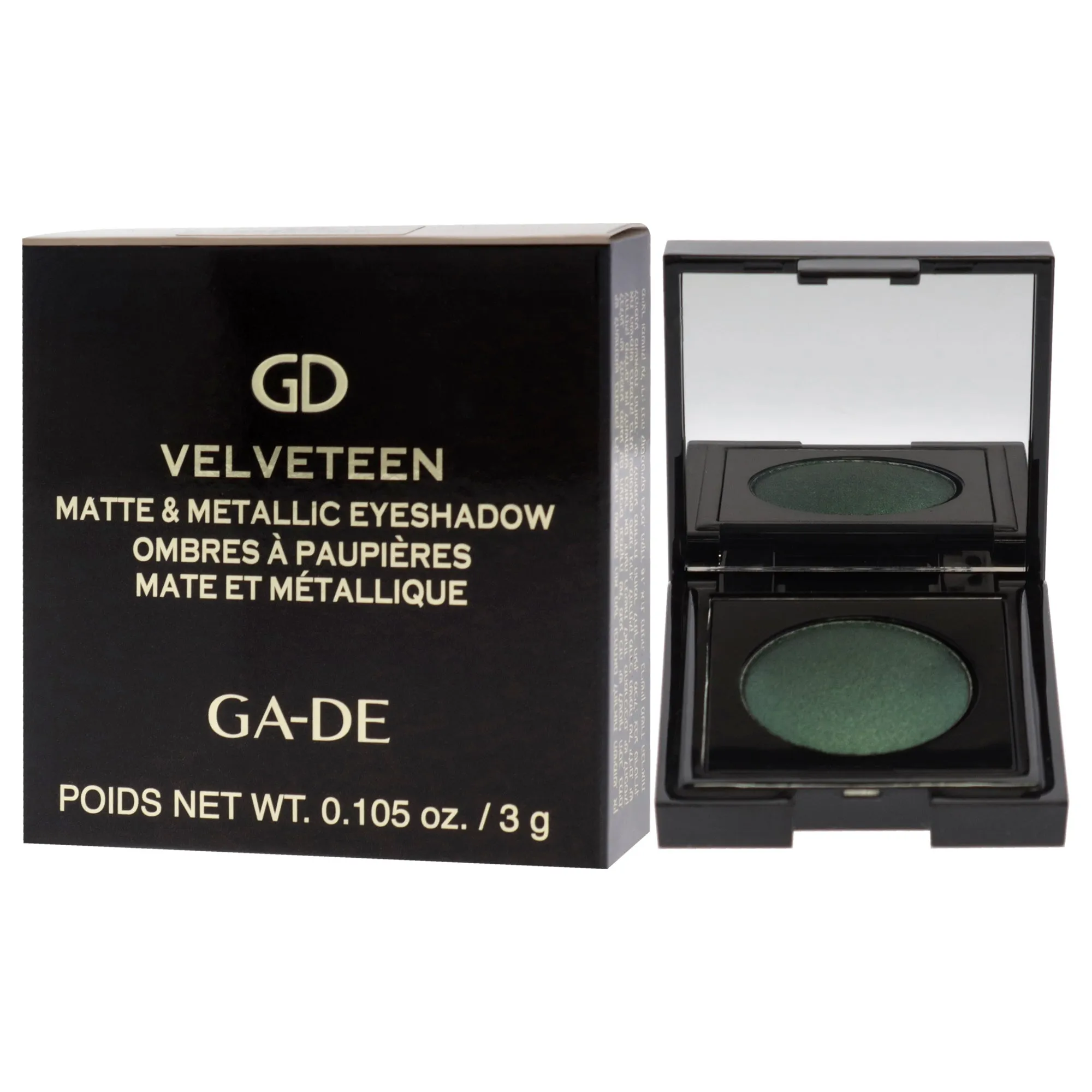 Velveteen Matte and Metallic Eyeshadow - 205 Greenway by GA-DE for Women - 0.105 oz Eye Shadow