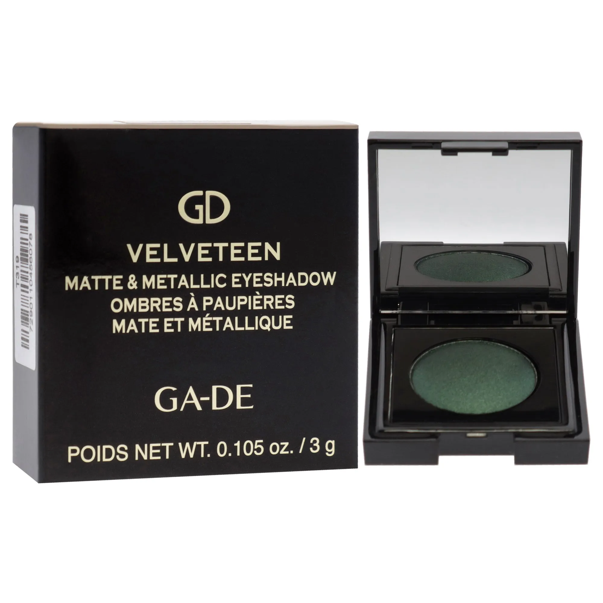 Velveteen Matte and Metallic Eyeshadow - 205 Greenway by GA-DE for Women - 0.105 oz Eye Shadow