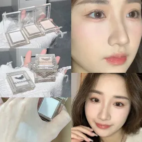 Yeknu Eye Shadow Palettes Monochrome White Jade Highlighter Palette Waterproof Pearly Matte Brighten Lying Silkworm Shimmer Bronzer